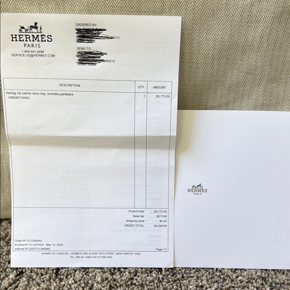 Hermès Her zip cabine verso bag, dune. Never used in OG Box, Dust bag, receipt. - Picture 2 of 6